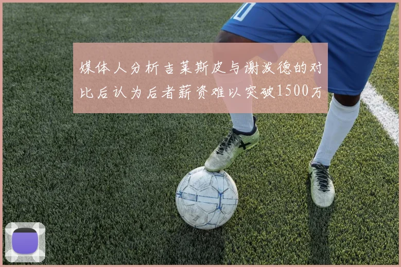 媒体人分析吉莱斯皮与谢泼德的对比后认为后者薪资难以突破1500万